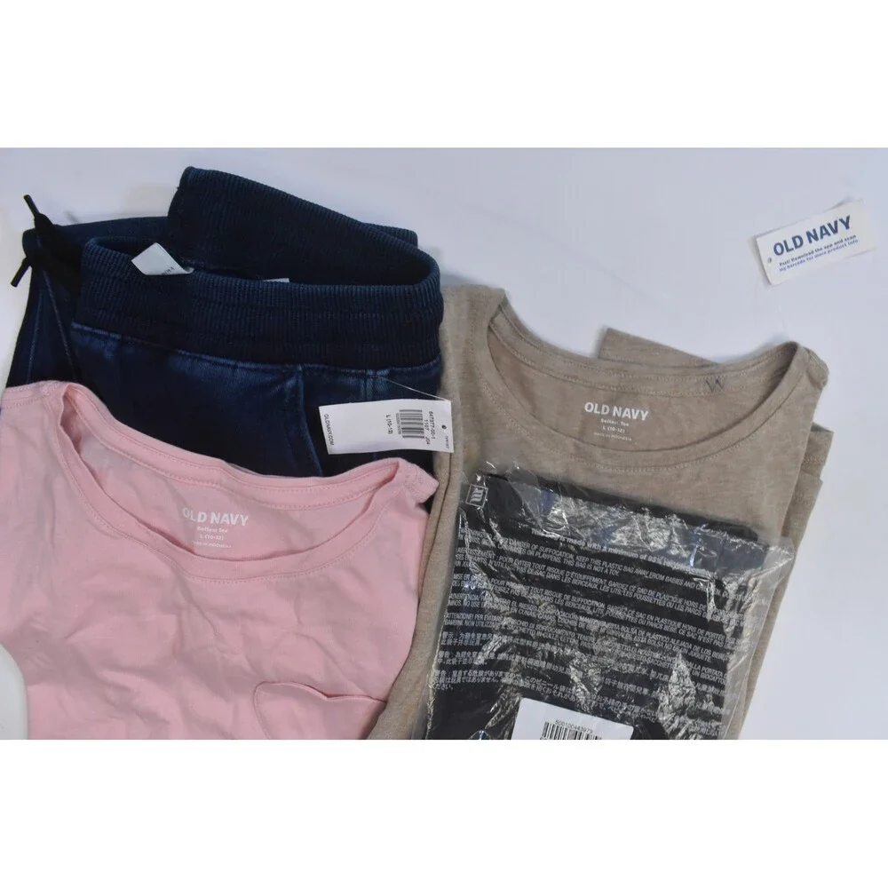 Old Navy Bulk Lot Of 10 Girls Size Large 10/12 Mixed Season Tops Bottoms Shorts